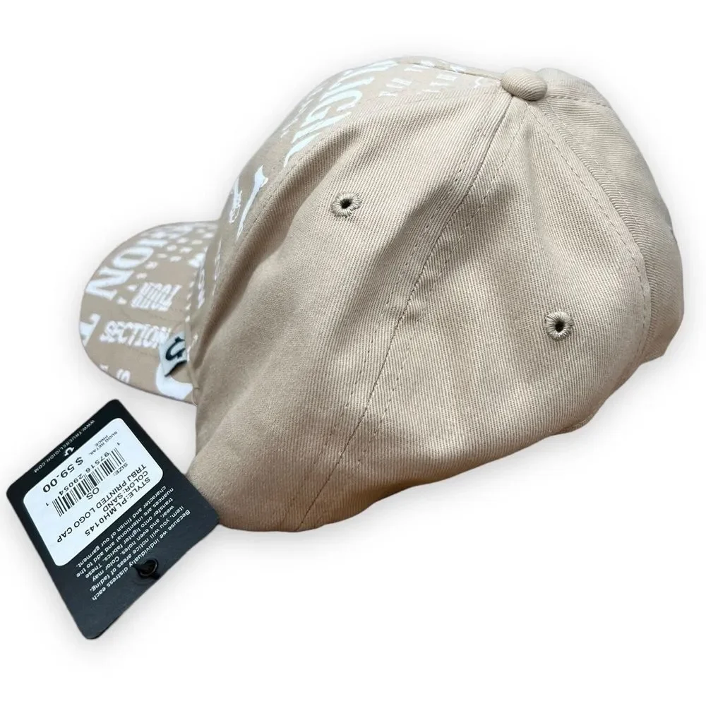 True Religion Buddha Trucker Hat Tan All Over Print‎ Cap Logo Snapback
